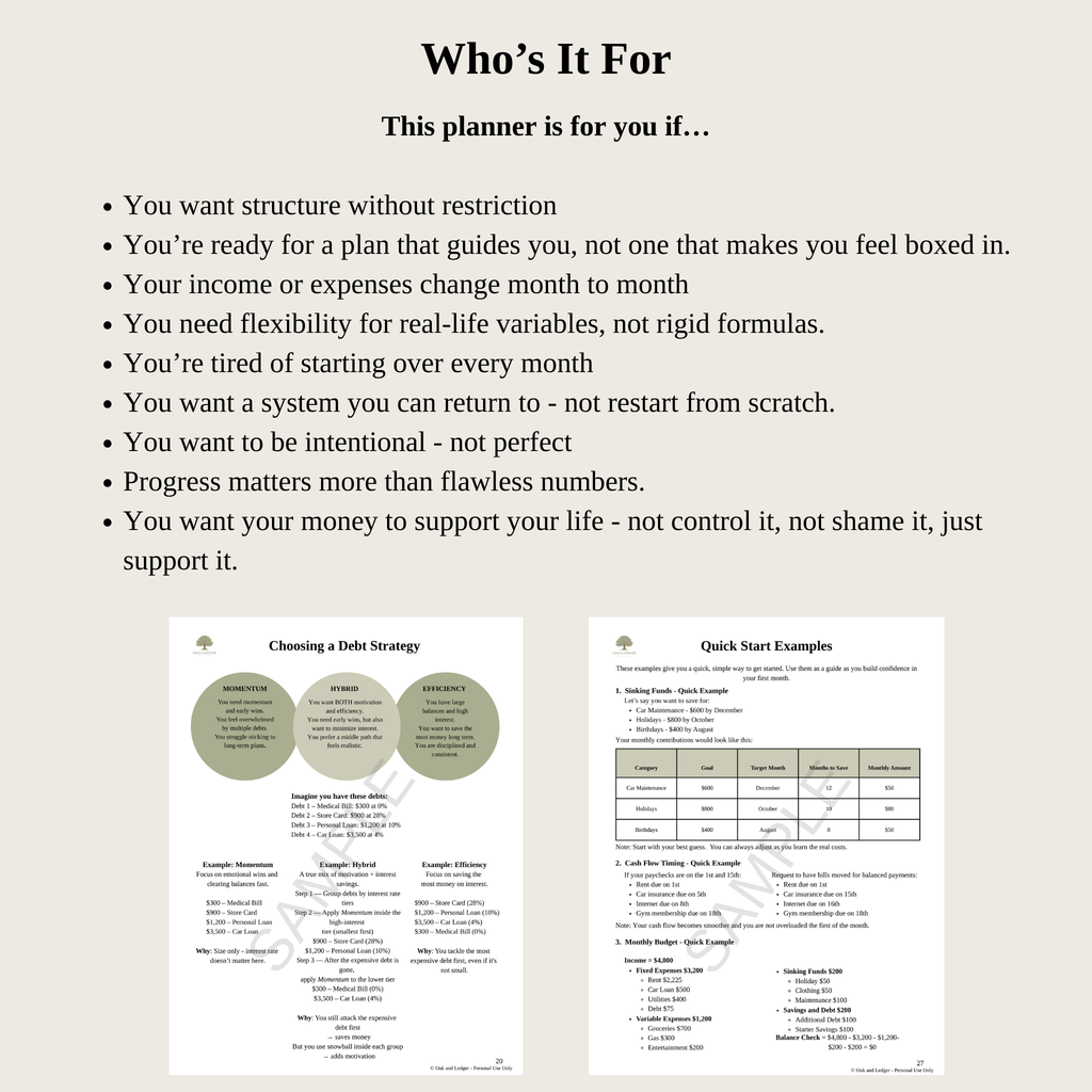 The Ledger Life Budget Planner