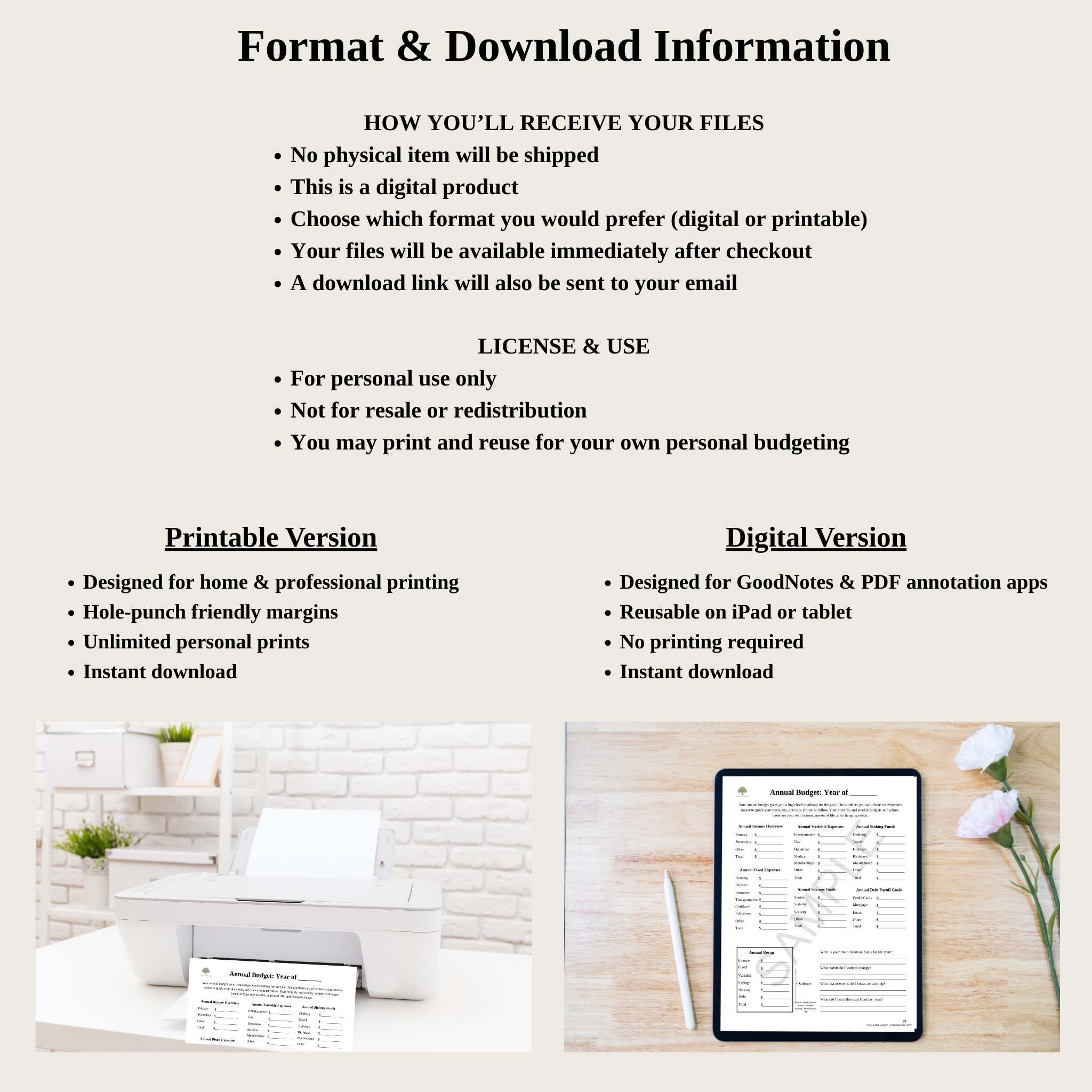 The Ledger Life Budget Planner